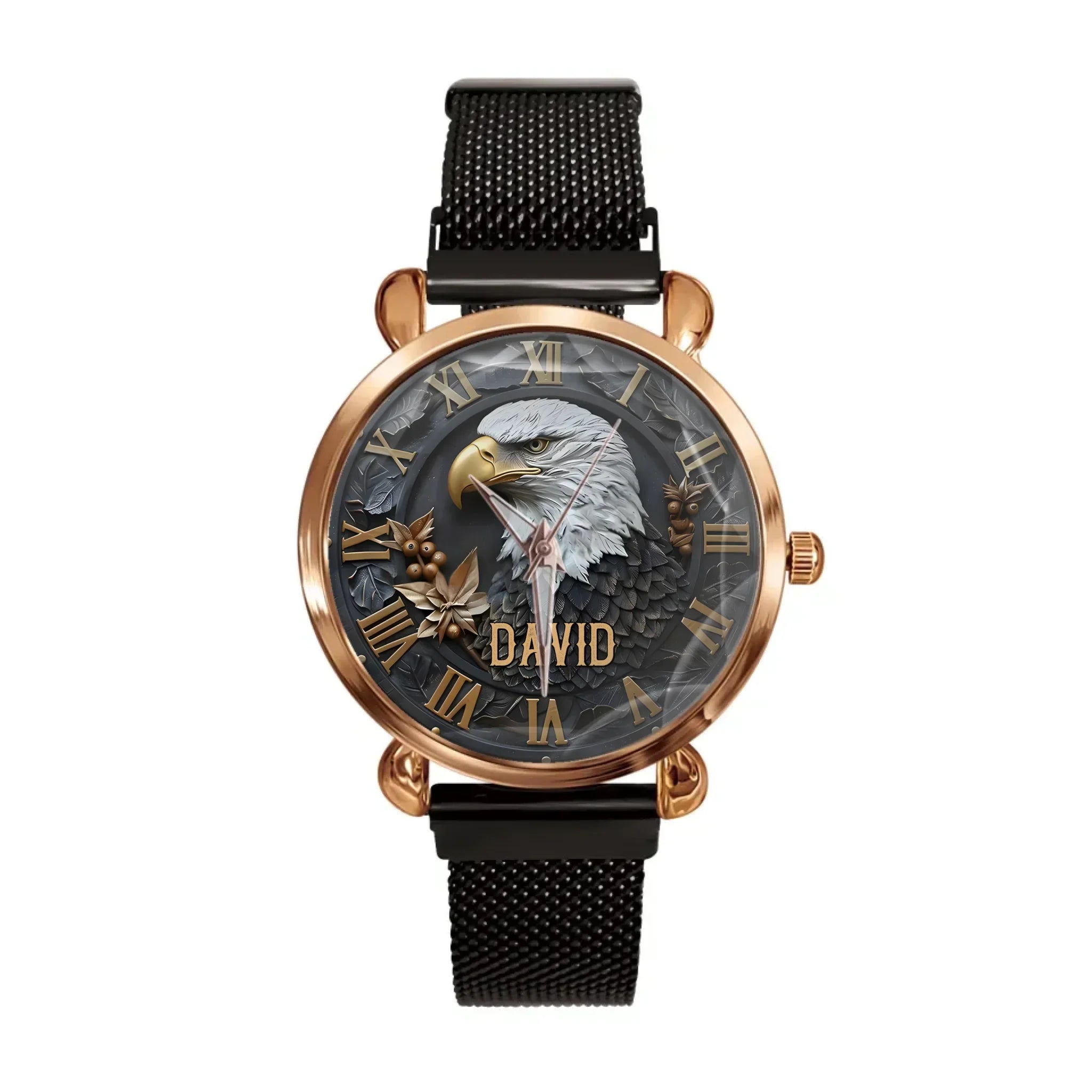 Strong Bald Eagle - Personalized Hand Watch - Gifts for Wildlife Lovers