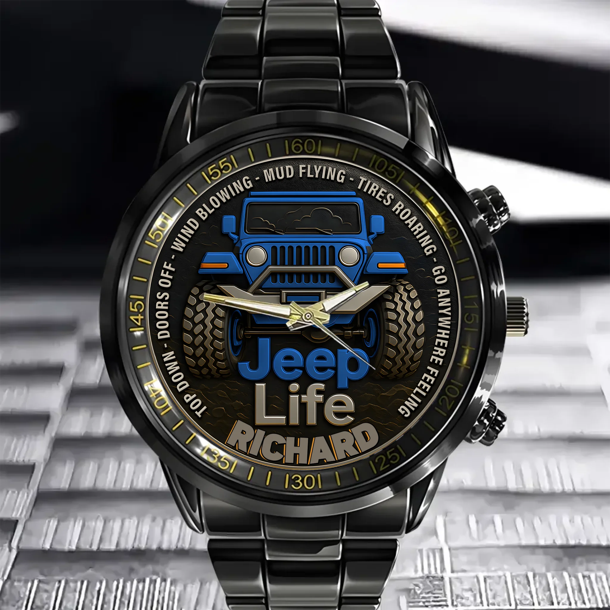 Off Road Car - Personalized  Name Watch