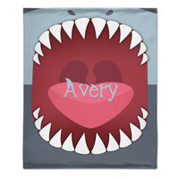 Customized Shark Blanket – Personalized Name Flannel Blanket – Gift for Kids