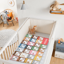 Custom Alphabet Blanket - Personalized Zoo Animal ABC Baby Throw Blanket - Gift for Newborns and Children