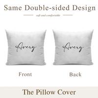 Custom Bunny Carrot Initial Pillow - Personalized Easter Bunny Name Cushion - Gift for Kids