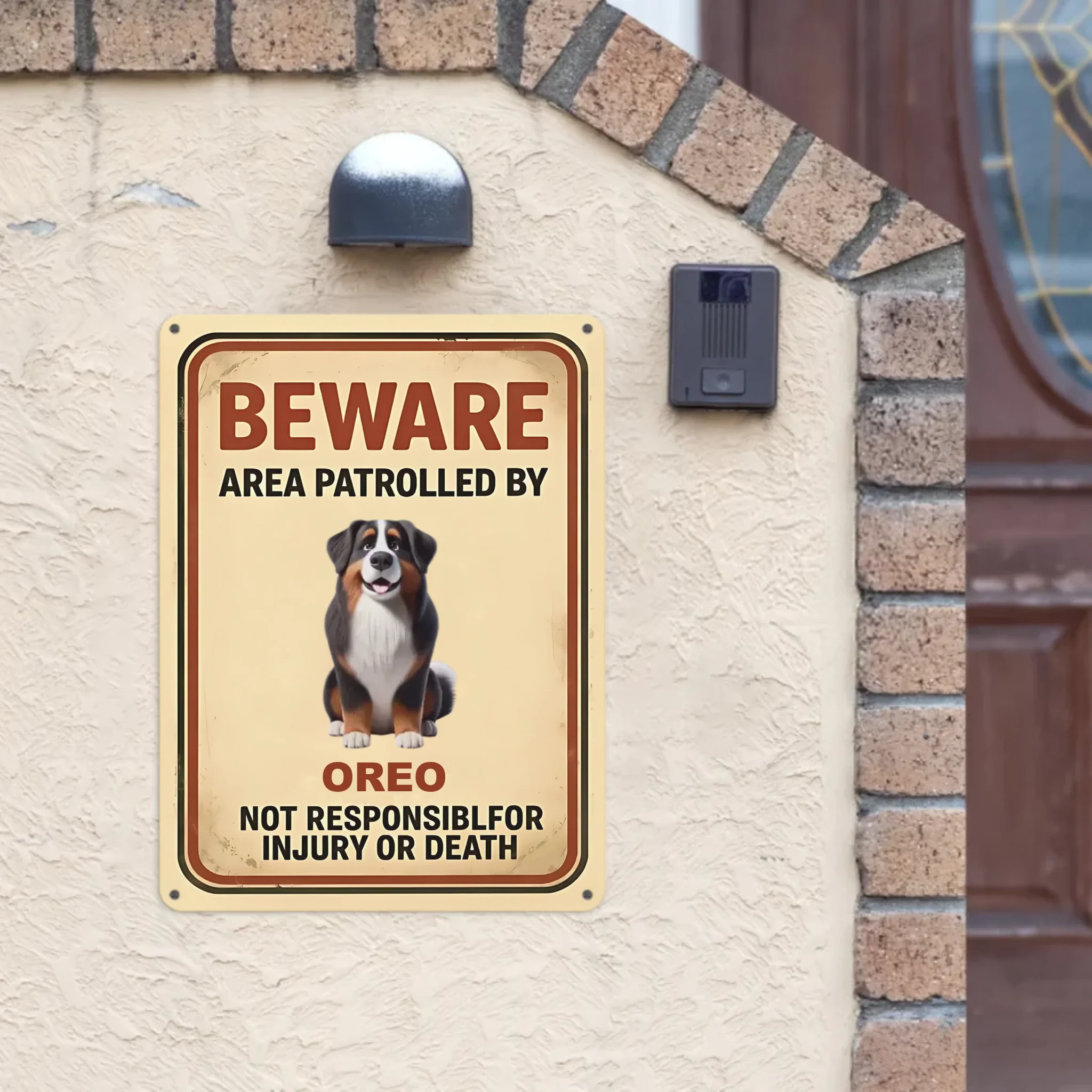 ⚠️ Pet Patrol Area Metal Sign - Decorations With Humorous Warnings