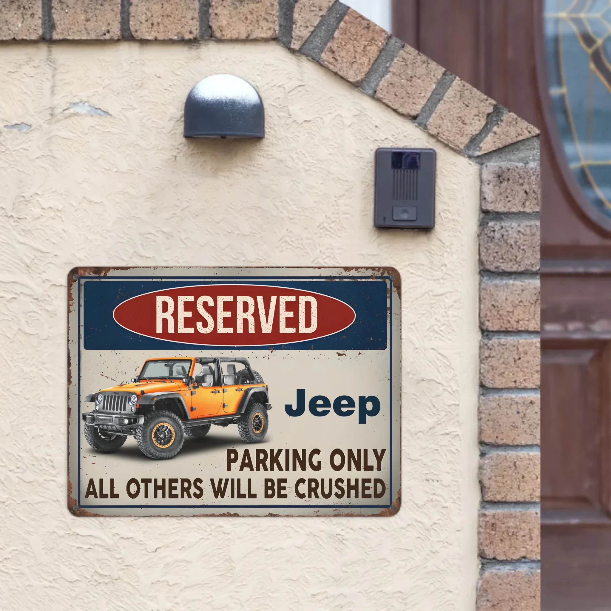 Customized Photo Reserved Parking Painting - Personalized Metal Sign - Special Gift