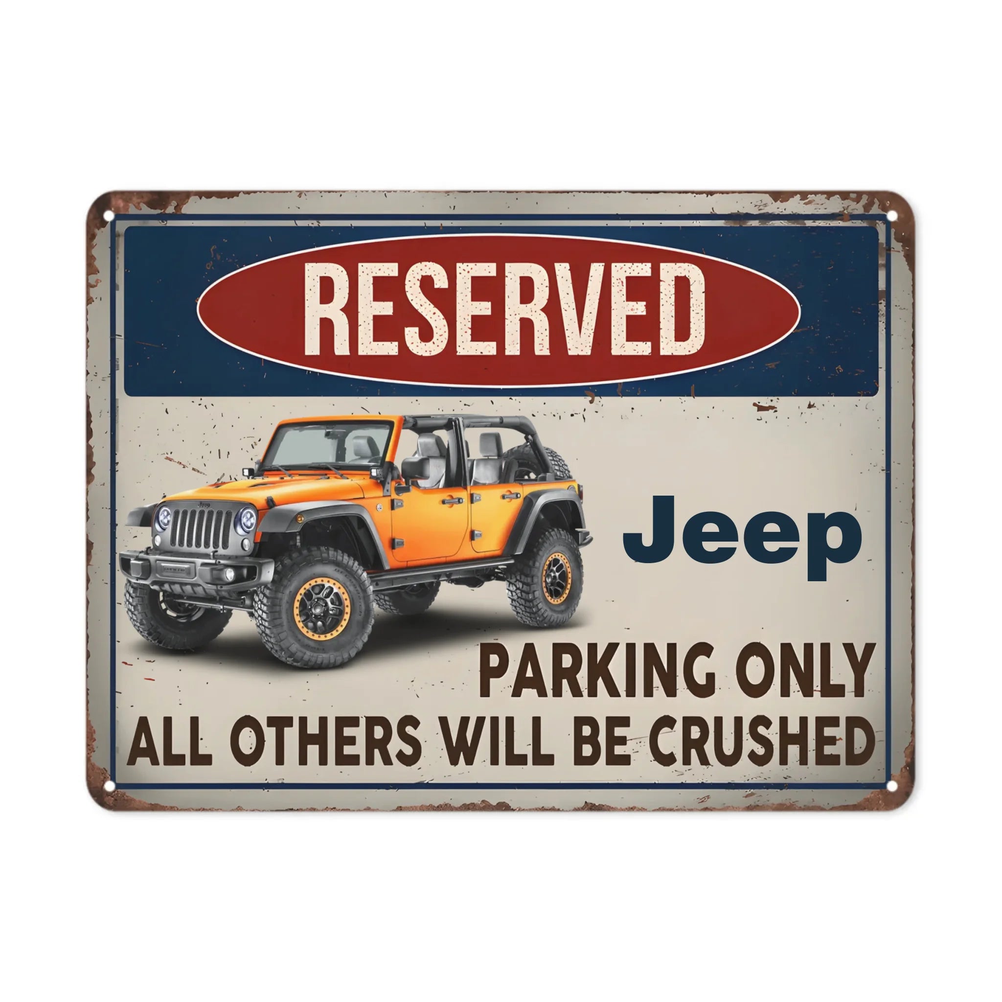 Customized Photo Reserved Parking Painting - Personalized Metal Sign - Special Gift