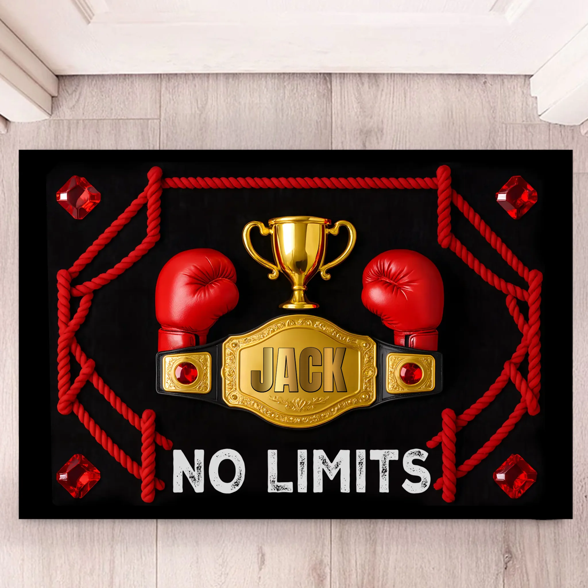 🥊Customized Boxing Match Themed Door mat - Personalized Name Floor Mat - Gift For Boxing Lovers