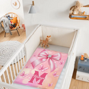 Pink Butterfly Pattern Name Custom Initials Custom Girl Blanket - A Gift For Girls