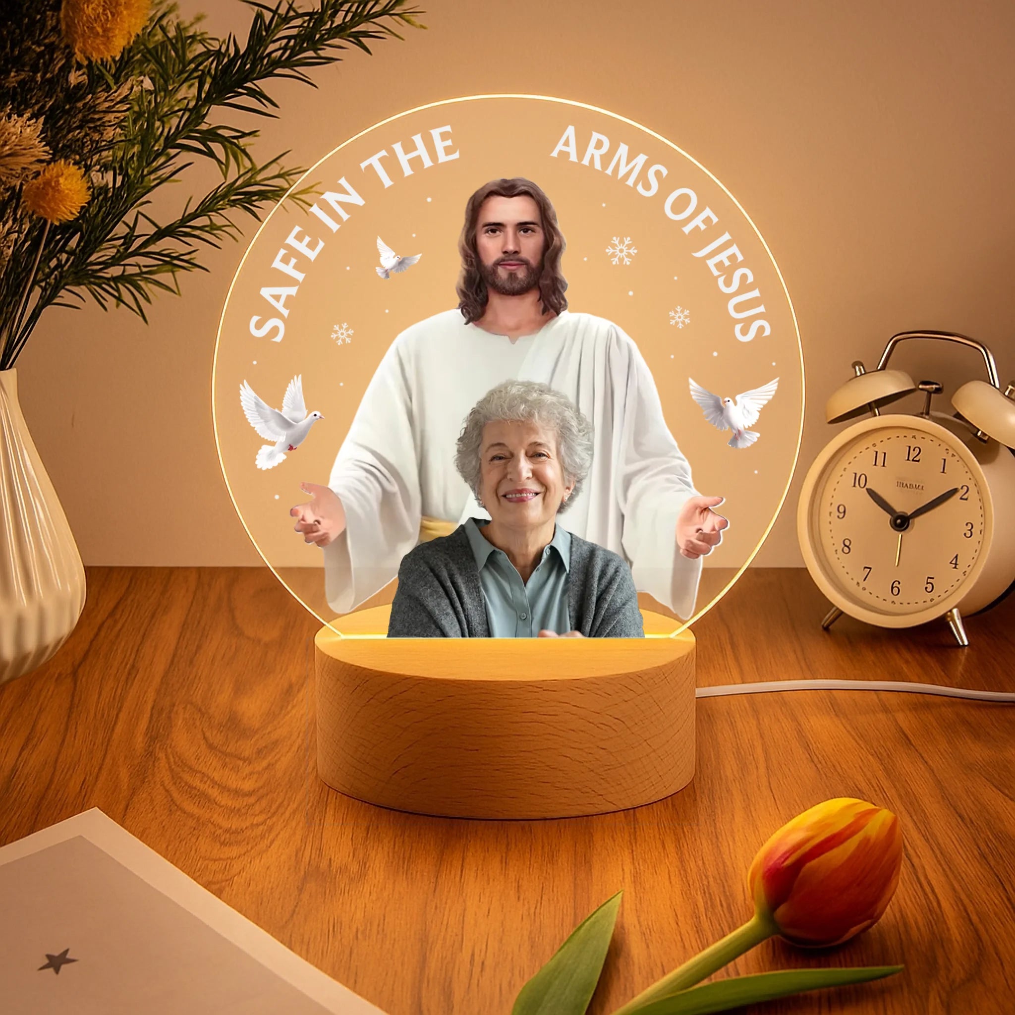 Your Spirit Shines Eternal - Personalized Photo Night Light - Memorial Sympathy Gifts
