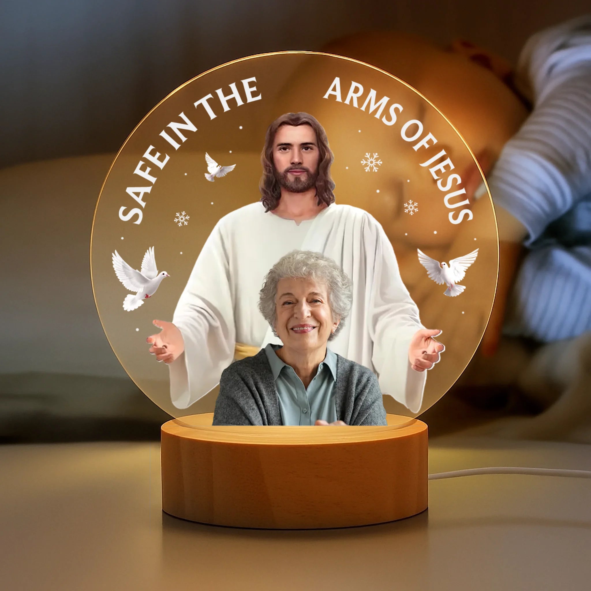 Your Spirit Shines Eternal - Personalized Photo Night Light - Memorial Sympathy Gifts