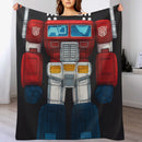 Custom Transformer Blanket - Personalized Robot Hero Throw with Name - Gift for Kids Robot Lovers