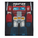 Custom Transformer Blanket - Personalized Robot Hero Throw with Name - Gift for Kids Robot Lovers