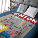 Custom Truck Blanket - Personalized Car Word Art Throw - Gift for Kids Boys