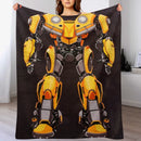 Custom Robot Blanket - Personalized Transformer Style Throw - Gift for Kids Boys Girls
