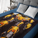 Custom Robot Blanket - Personalized Transformer Style Throw - Gift for Kids Boys Girls