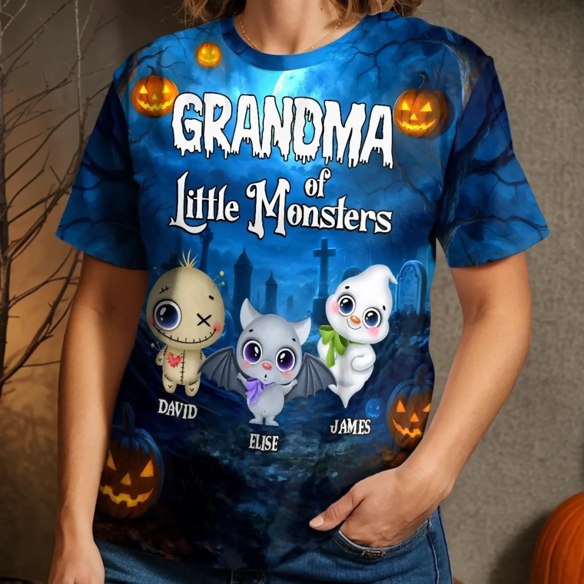 Little Monsters Light Up Halloween - Personalized Character and Name - Halloween Gift