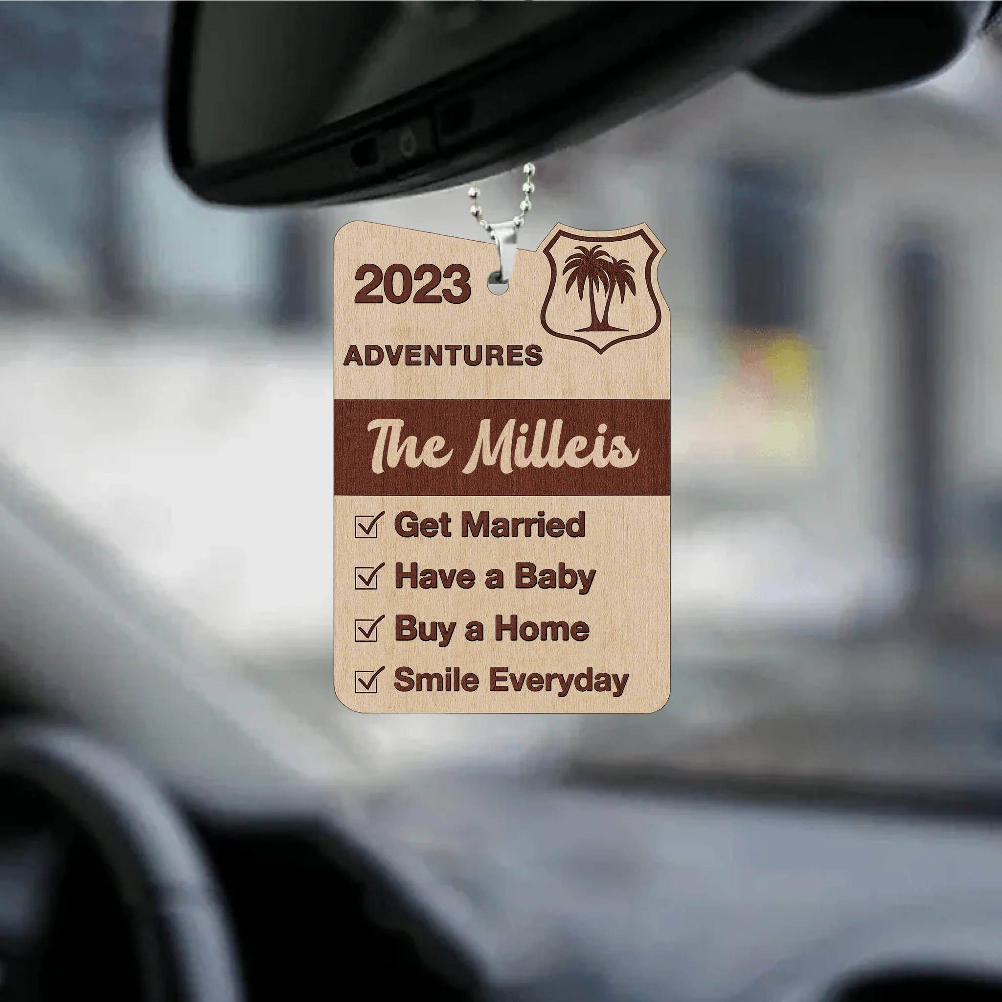Customized My Adventure Achievements Wooden Ornament - Personalized Name And Achievement - Gift For Adventure Lovers