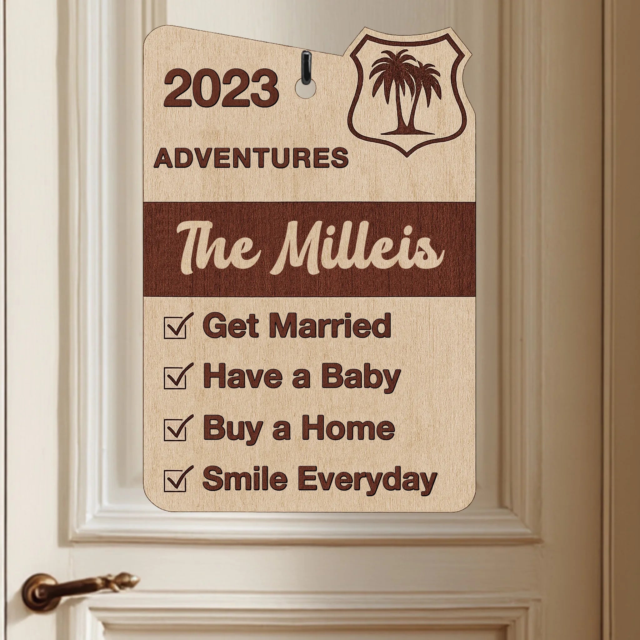 Customized My Adventure Achievements Wooden Sign - Personalized Name And Achievement - Gift For Adventure Lovers