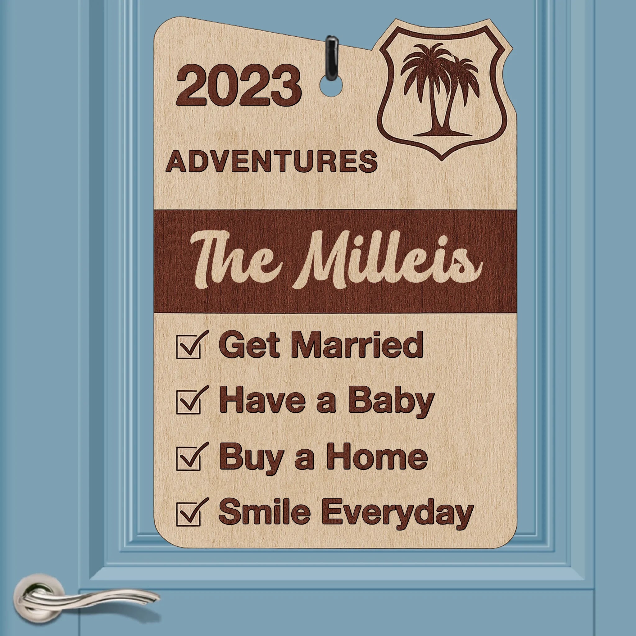 Customized My Adventure Achievements Wooden Sign - Personalized Name And Achievement - Gift For Adventure Lovers