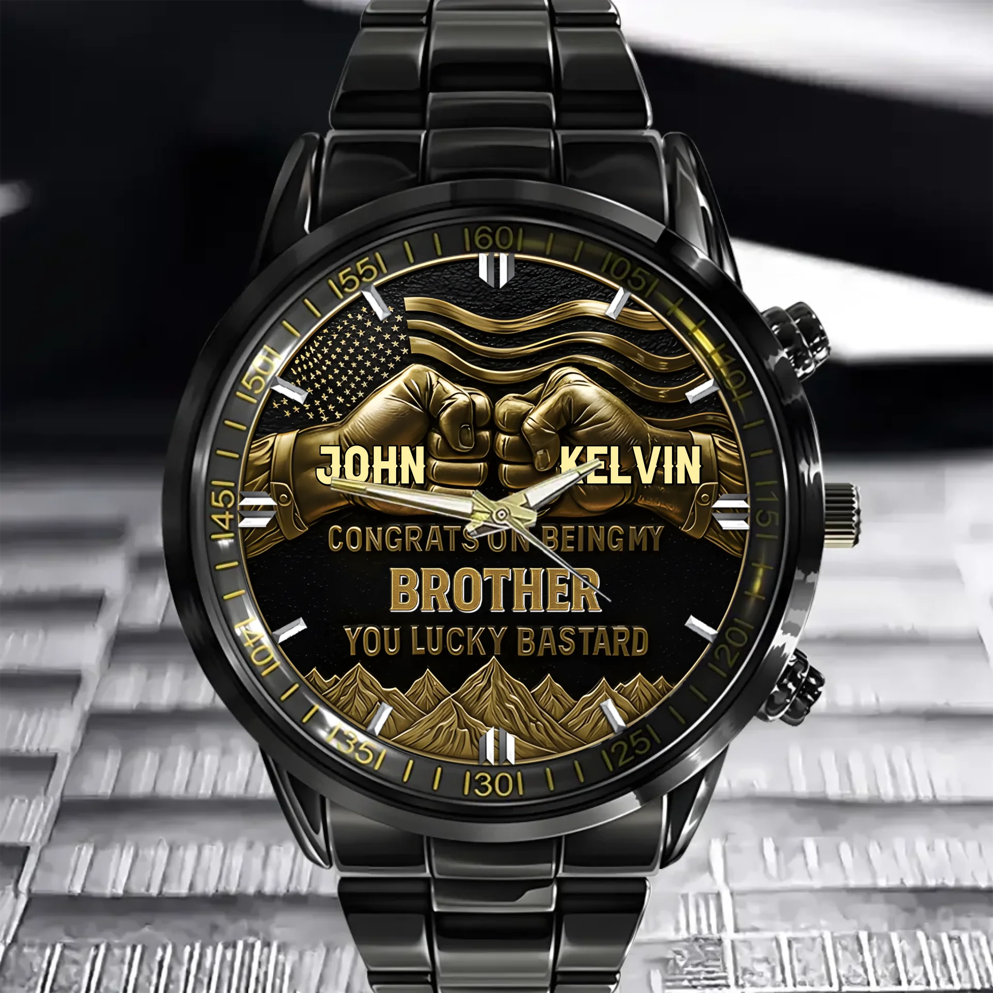 Customized Congrat On Being My Brother Watch - Personalized Name And Title - Gift For Families, Friends