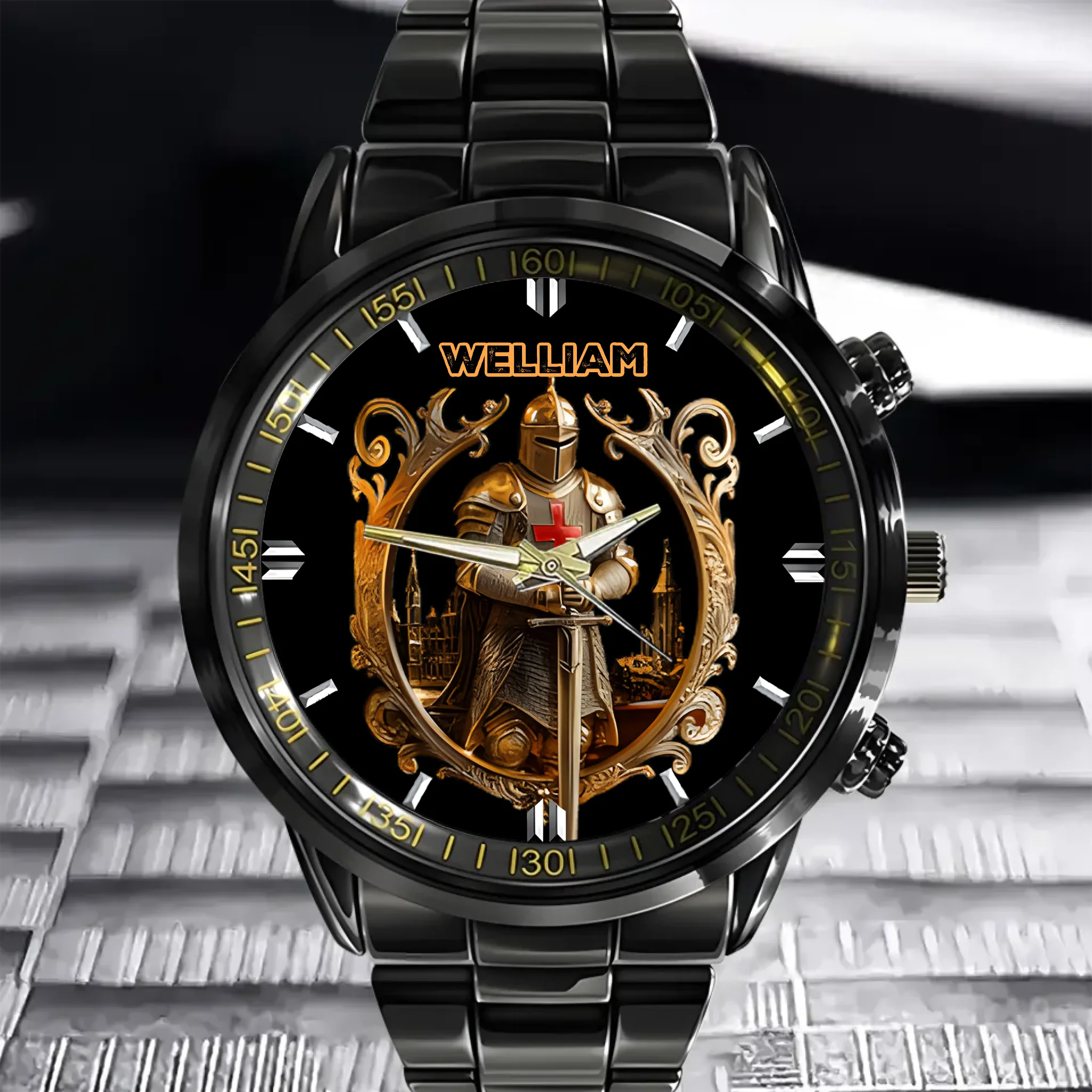 Knight Of God Customized Watch - Personalized Name Christian Watch - Christian Gift