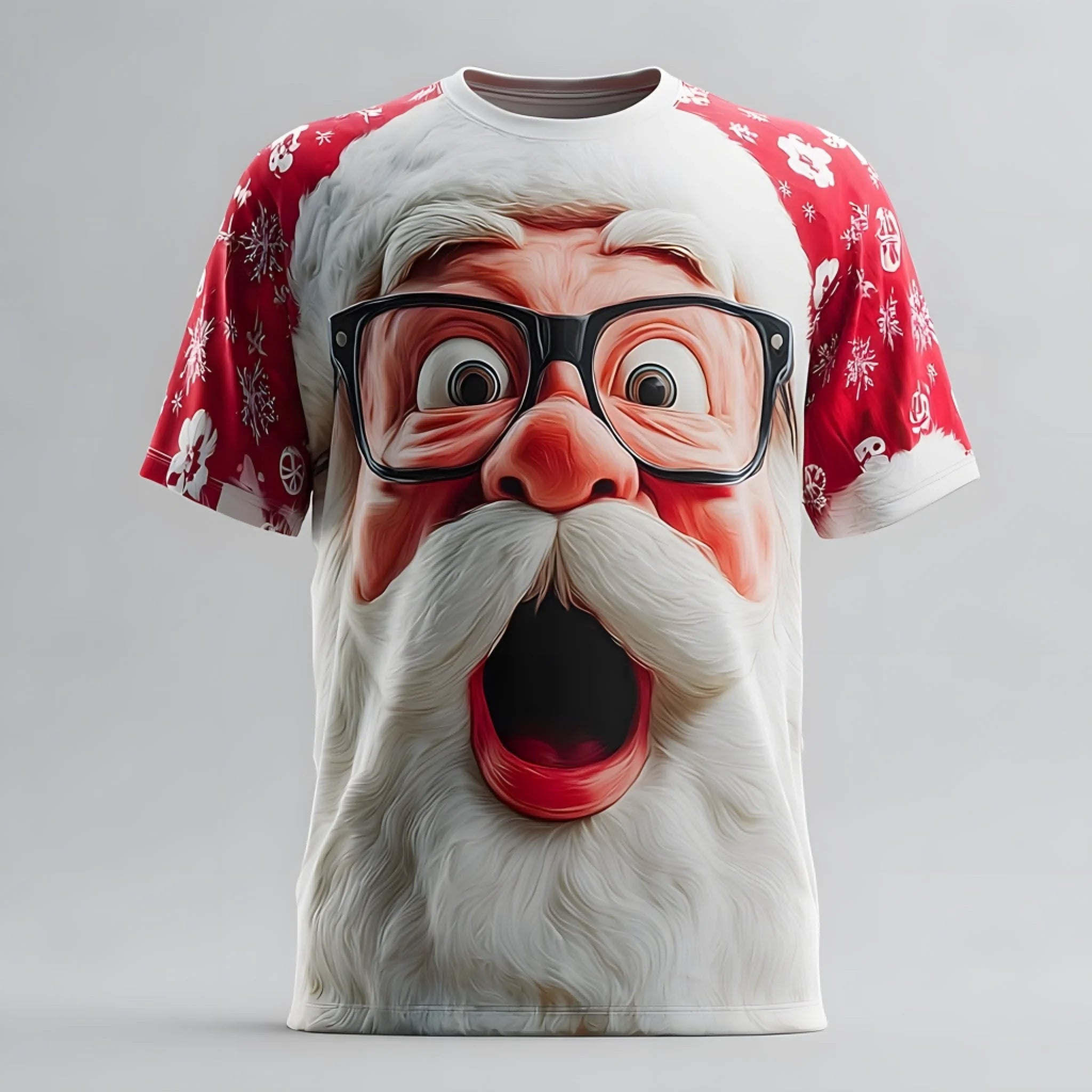 Santa's Surprised Expressions Clothing - Christmas Gift, Family Gatherings Gift