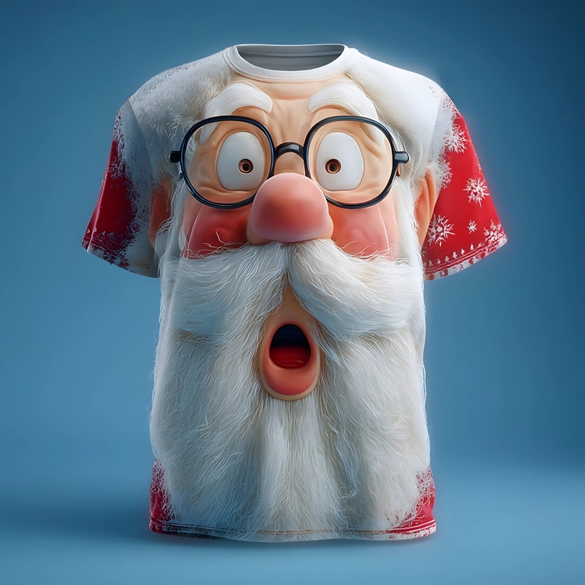 Santa's Surprised Expressions Clothing - Christmas Gift, Family Gatherings Gift