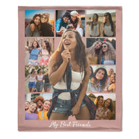 Customized Photo Collage Blanket - Personalized Title and Photos - Birthday Gift