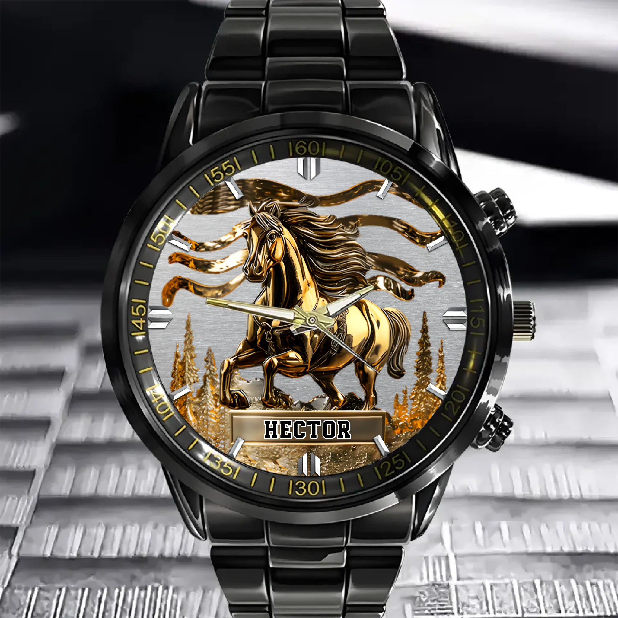 Customized Wild Spirit Horse Watch - Personalized Name - Gift For Horse Lovers, Horse Owners