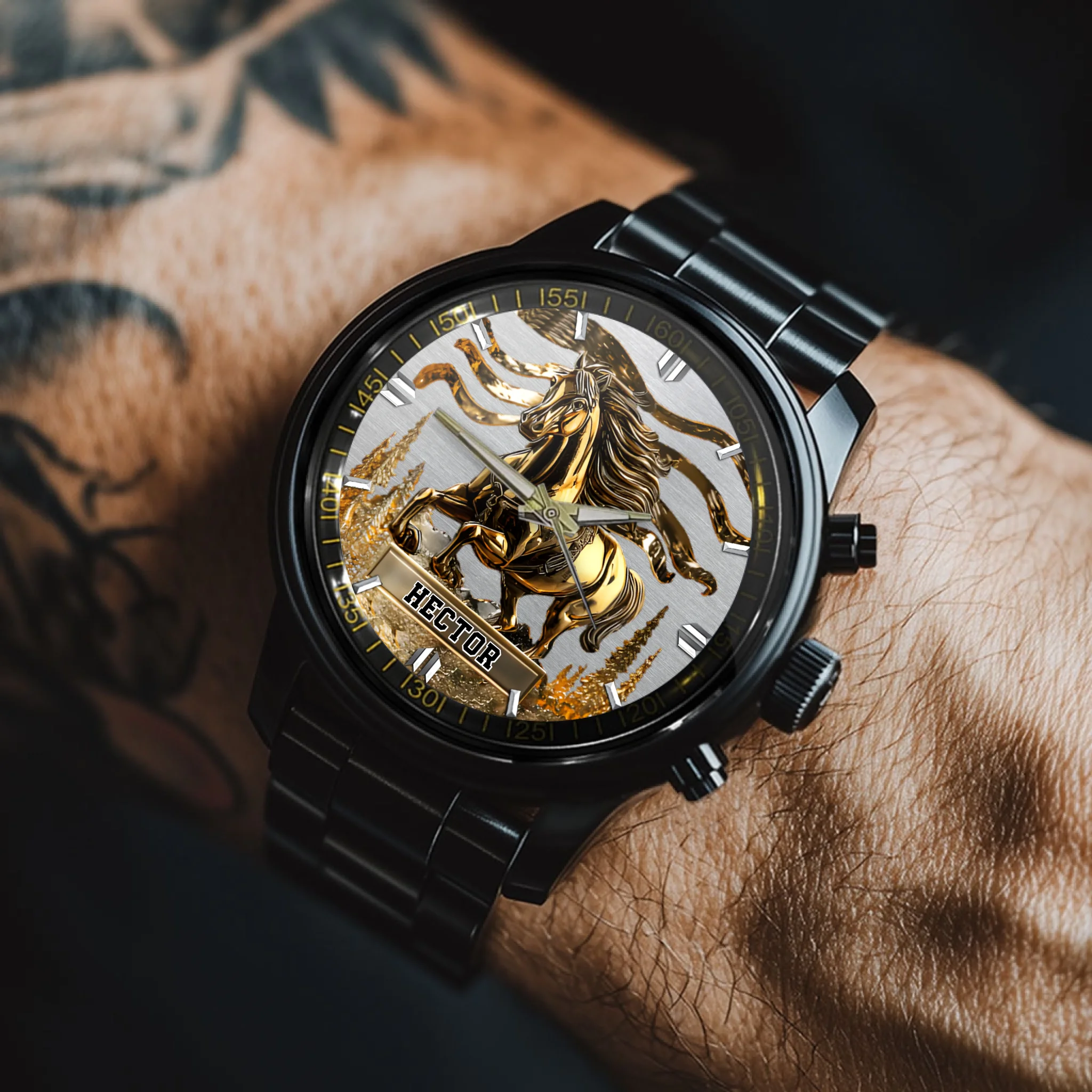 Customized Wild Spirit Horse Watch - Personalized Name - Gift For Horse Lovers, Horse Owners
