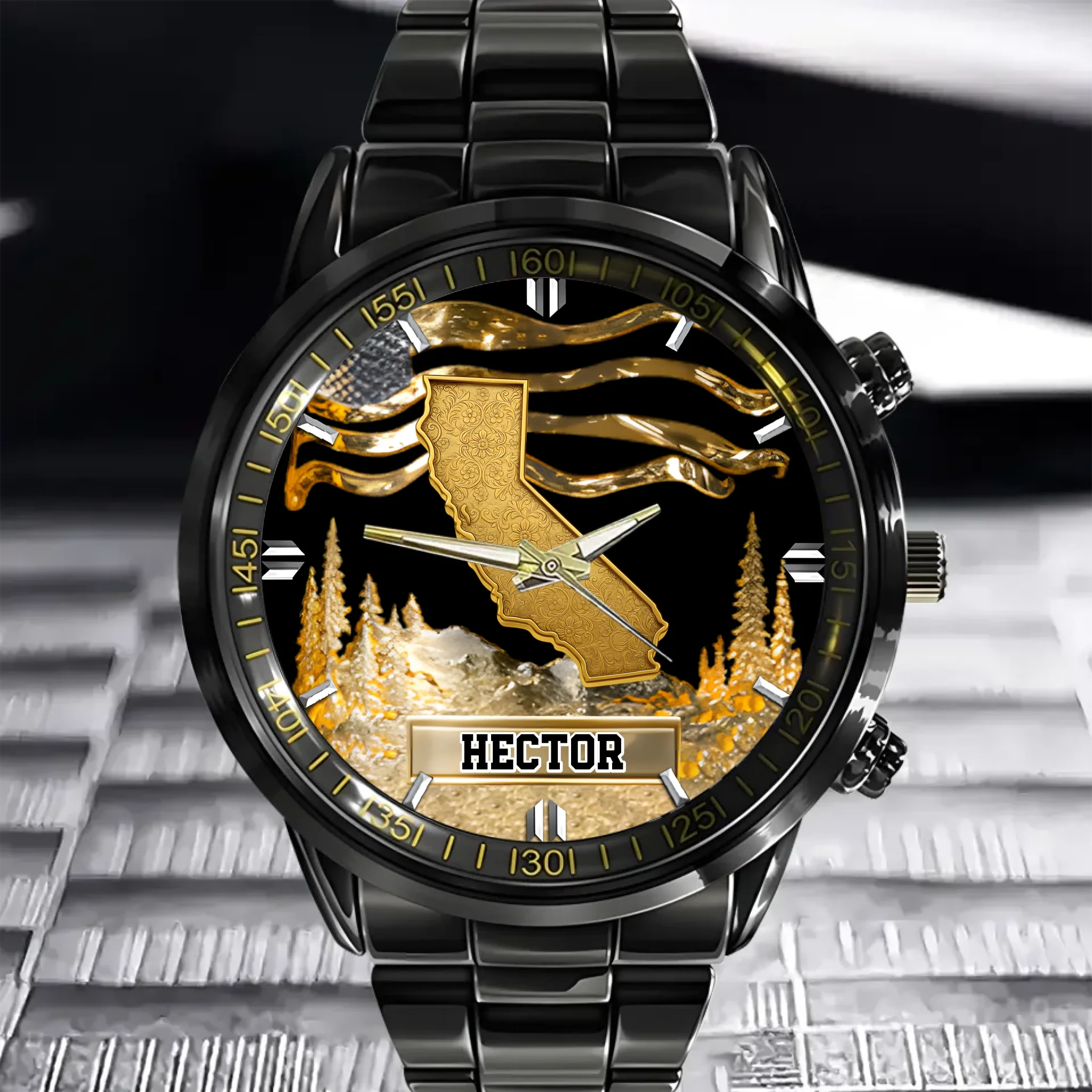 The State Pride Customized Watch - Personalized State and Name - Memorial Gift