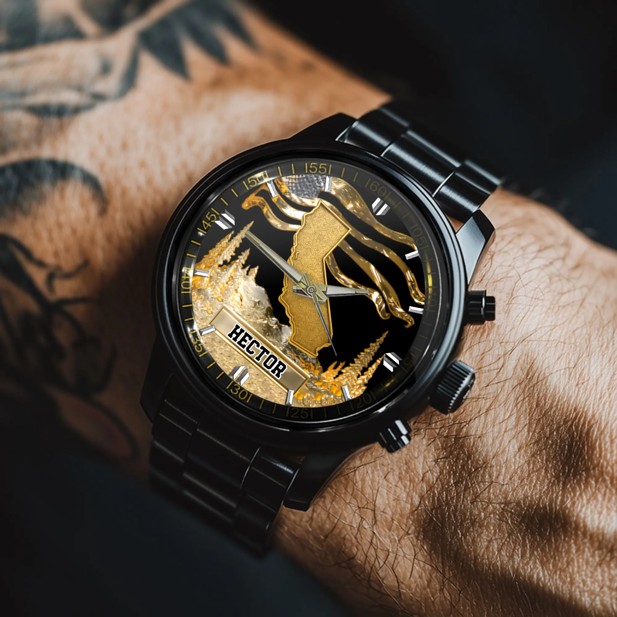 The State Pride Customized Watch - Personalized State and Name - Memorial Gift