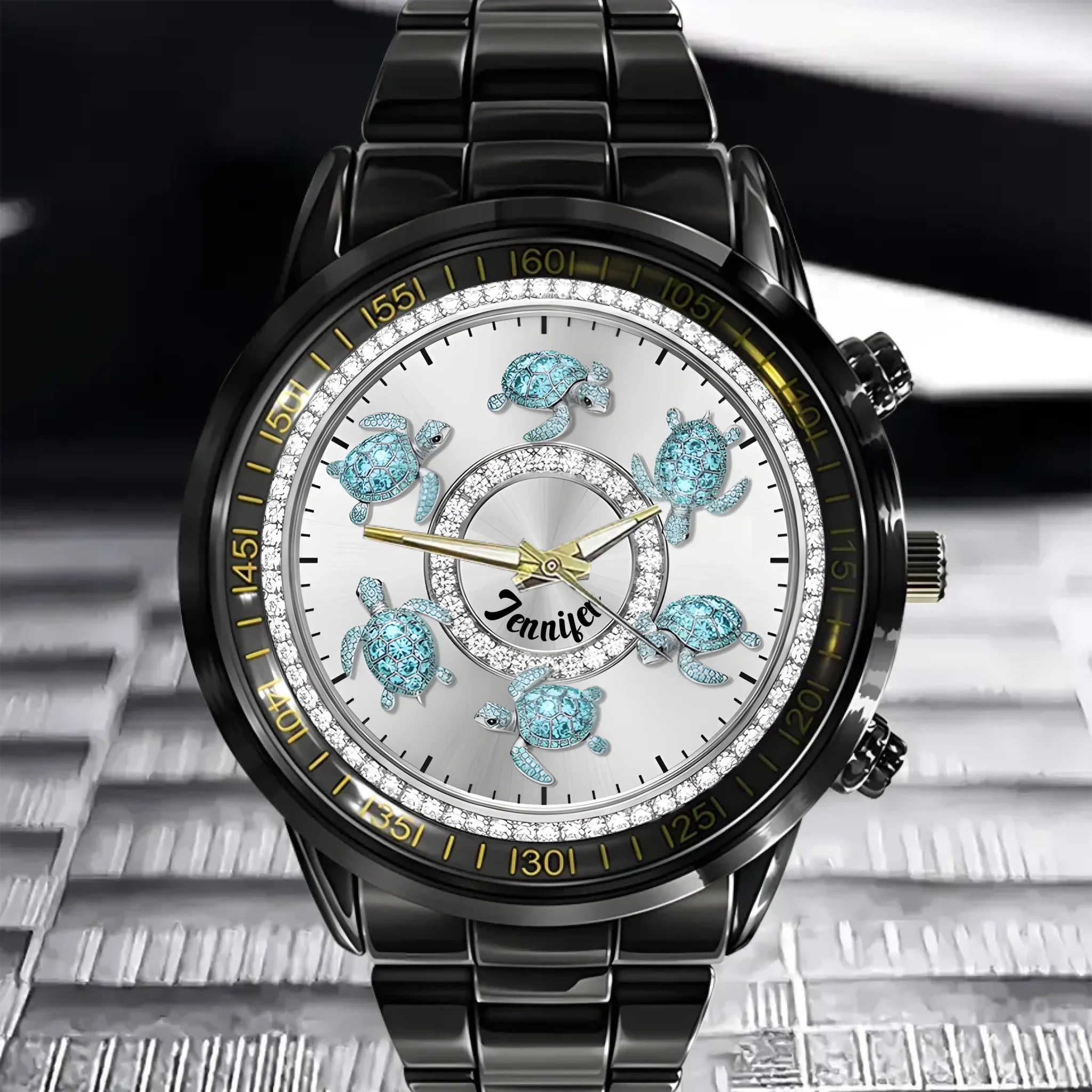 Animal Series Diamond Pattern Custom Watch - Personalized Name - Birthday Gift
