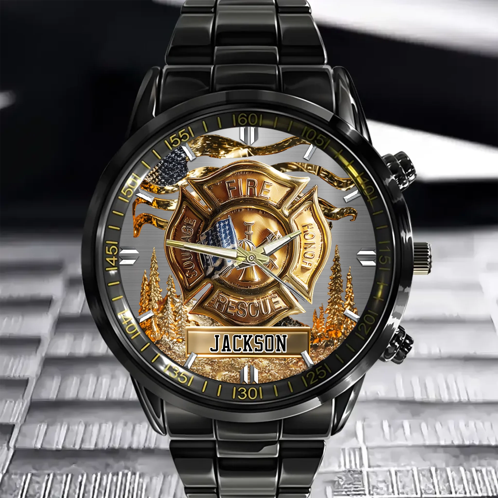 Awesome Fighter Customized Watch - Personalized Name - Gift For Firefighters