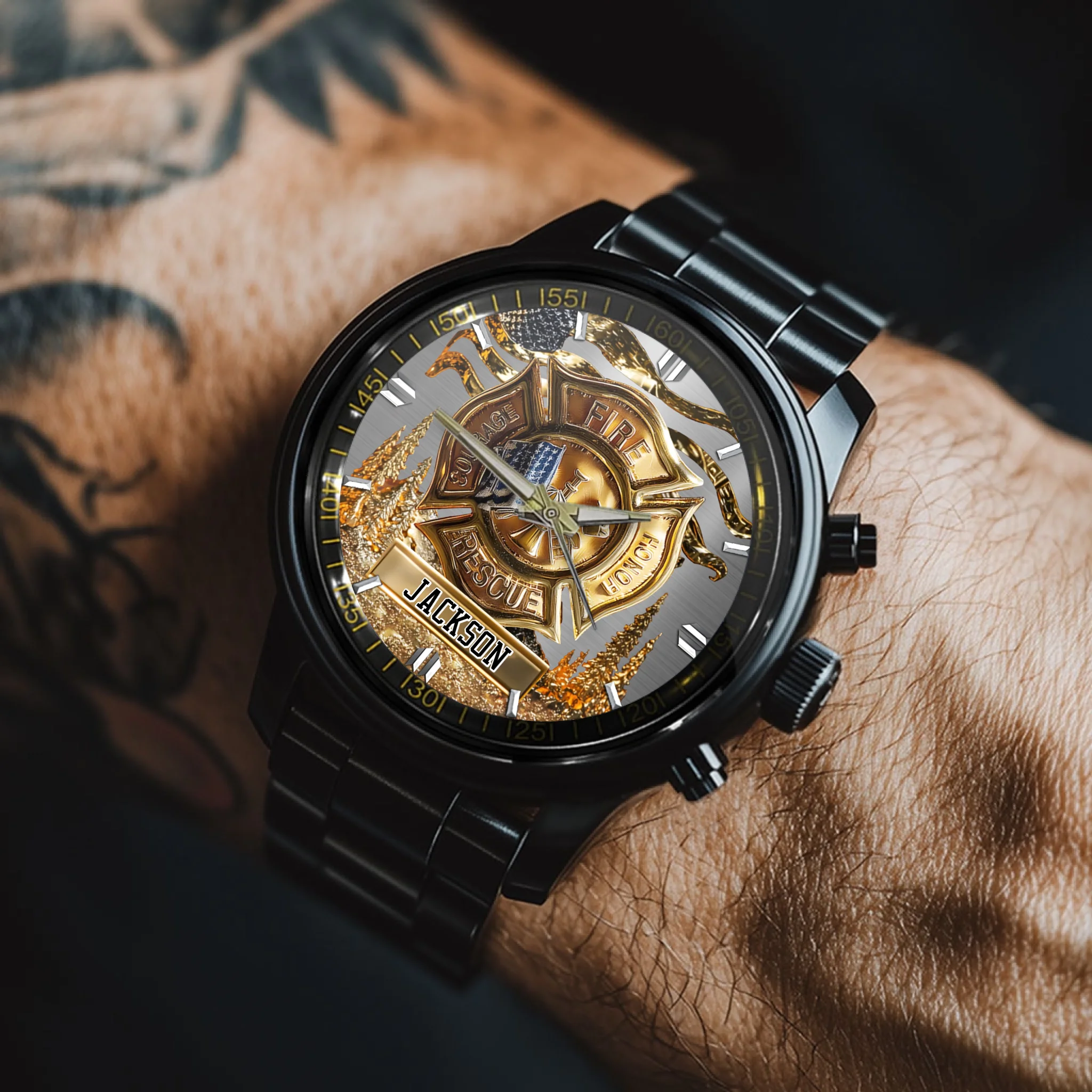 Awesome Fighter Customized Watch - Personalized Name - Gift For Firefighters