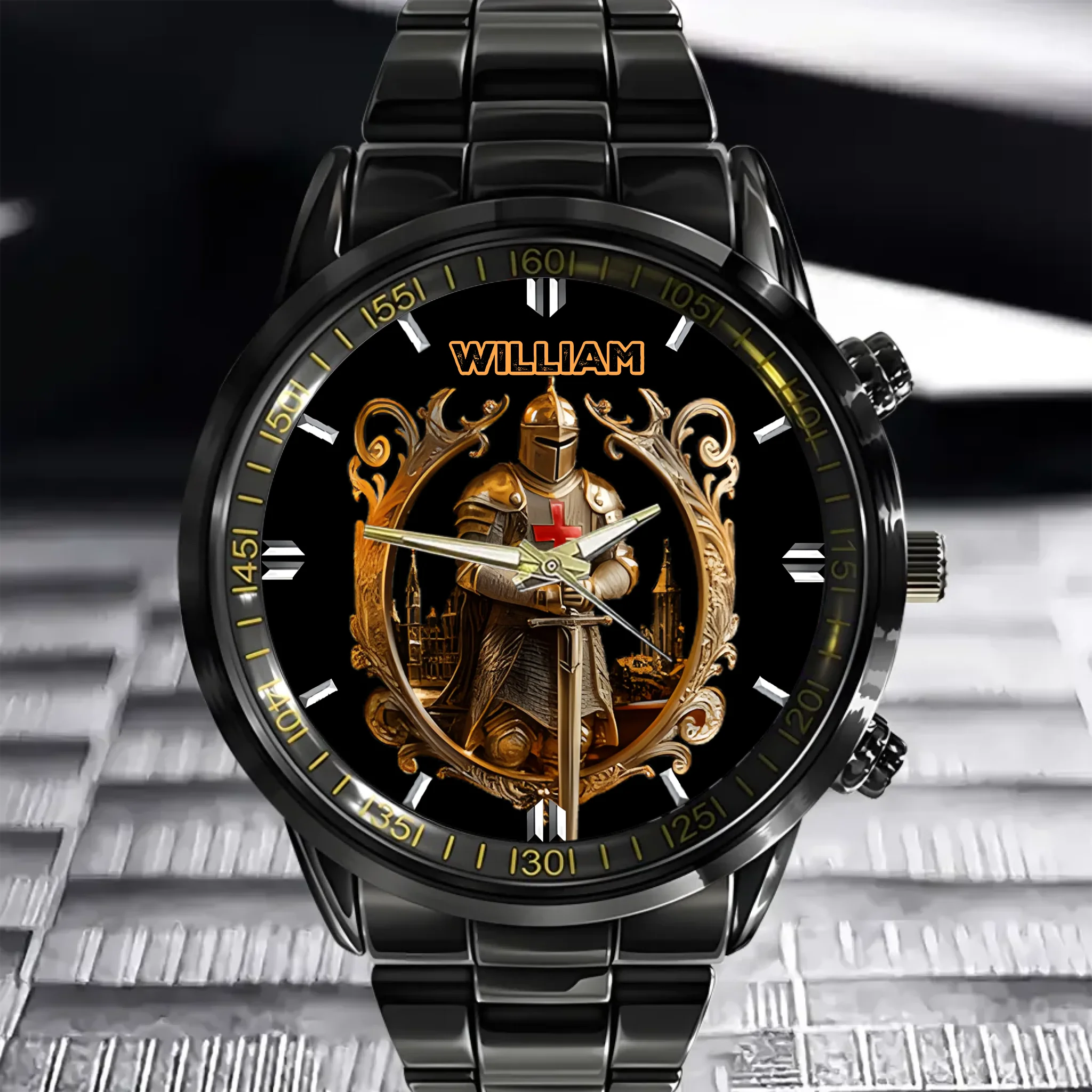 Knight Of God Customized Watch - Personalized Name Christian Watch - Christian Gift
