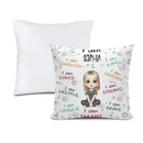 I Am Enough, Loved, Helpful, Unique, Smart - Personalized Cartoon Characters and Name Pillow - Gift for Kids, Children