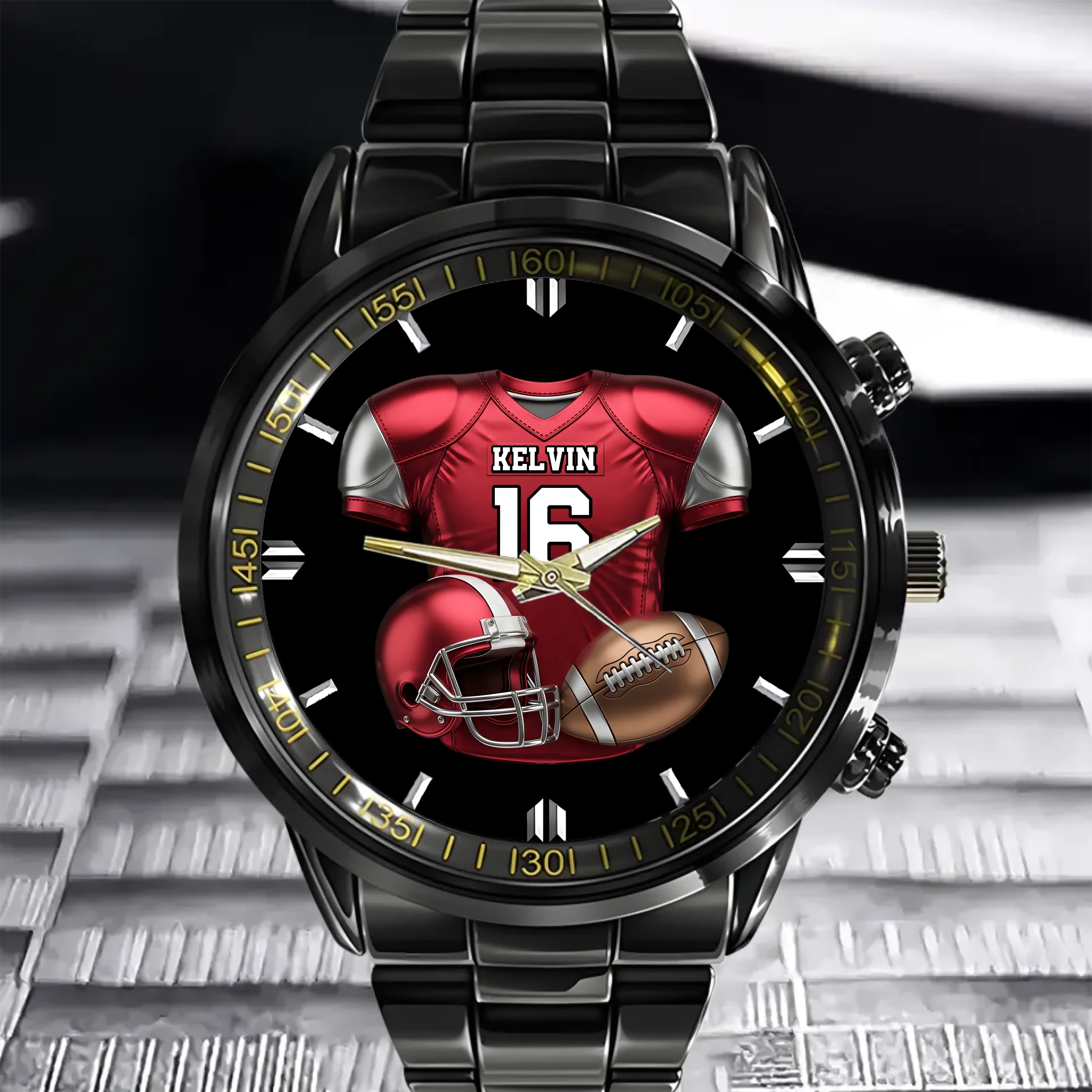🏈Football Customized  Watch - Personalized Jersey and Name - Gift for Players and Football Enthusiasts