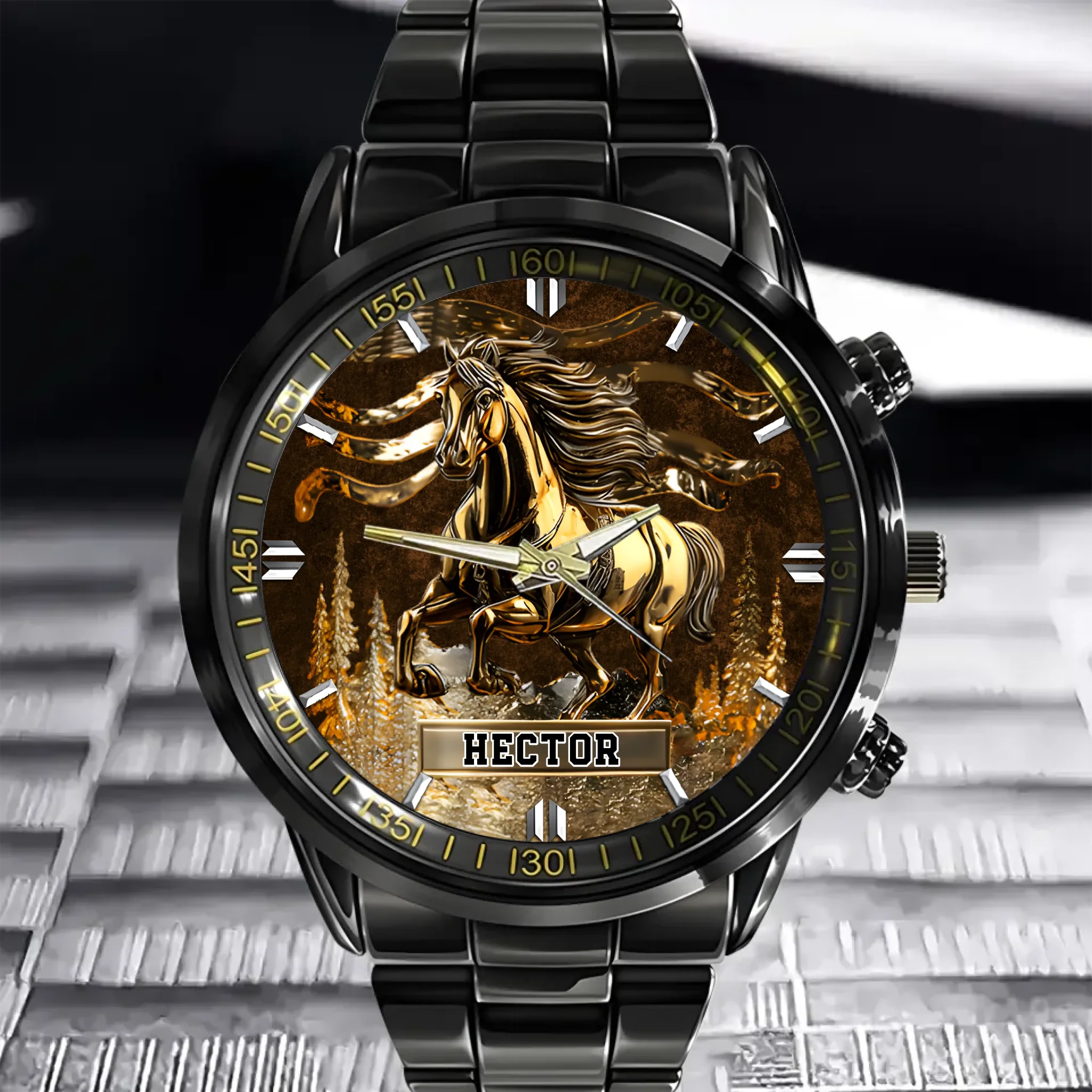 Customized Wild Spirit Horse Watch - Personalized Name - Gift For Horse Lovers, Horse Owners