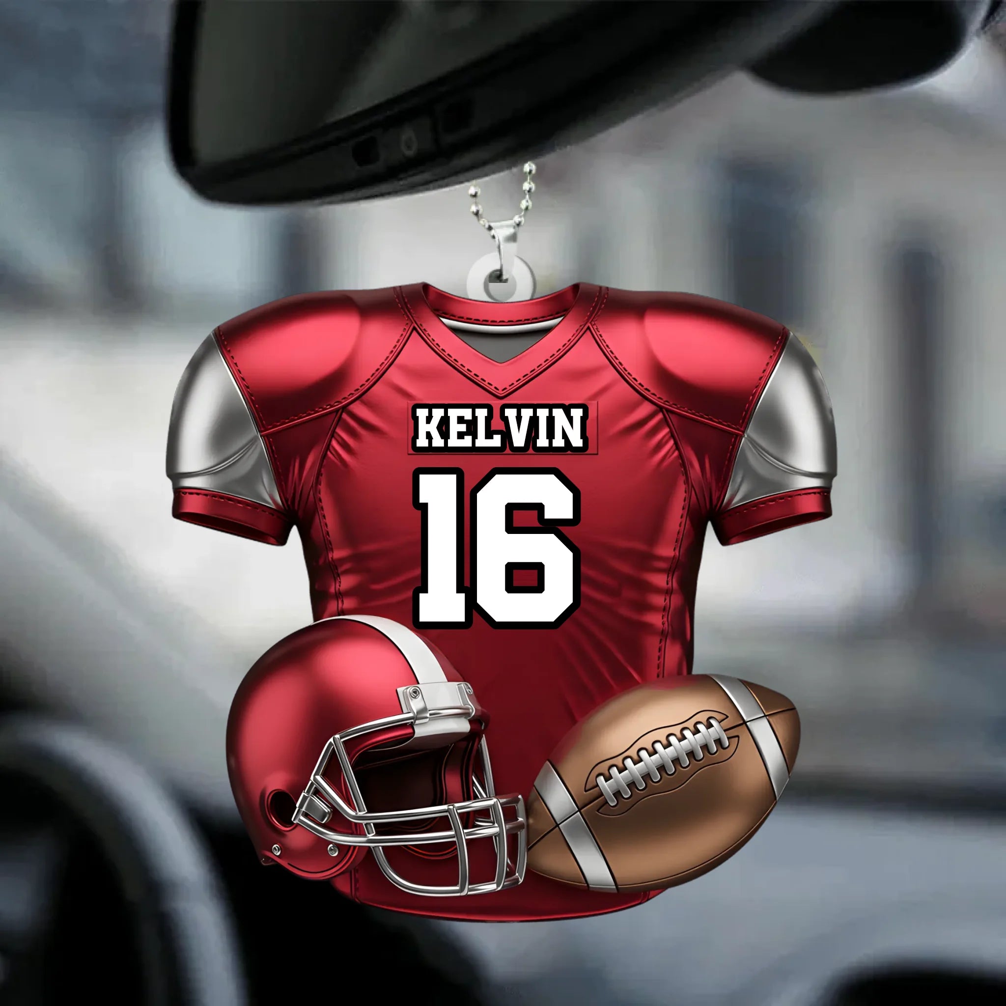 🏈Football Customized Acrylic Ornament - Personalized Jersey and Name - Gift for Players and Football Enthusiasts