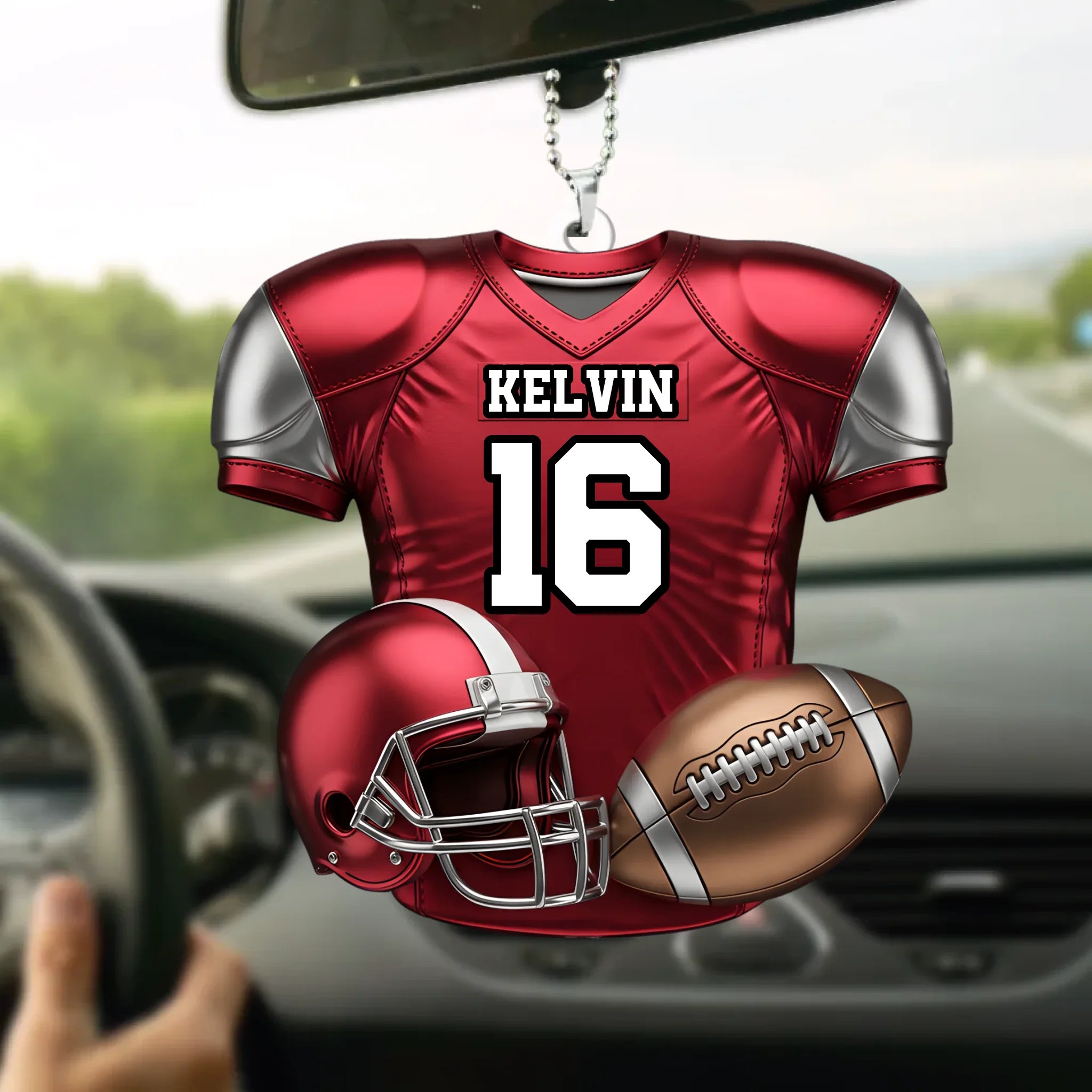 🏈Football Customized Acrylic Ornament - Personalized Jersey and Name - Gift for Players and Football Enthusiasts