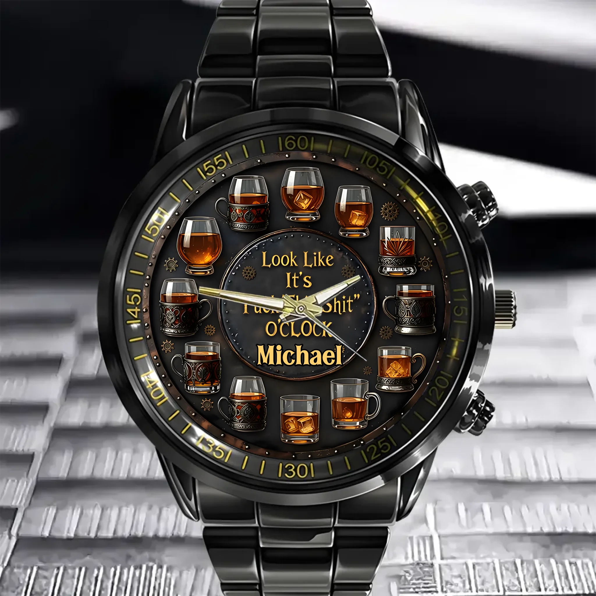 It's "F*ck This Shit" O'clock Customized Watch - Personalized Name Whisky Watch - Exquisite Gift