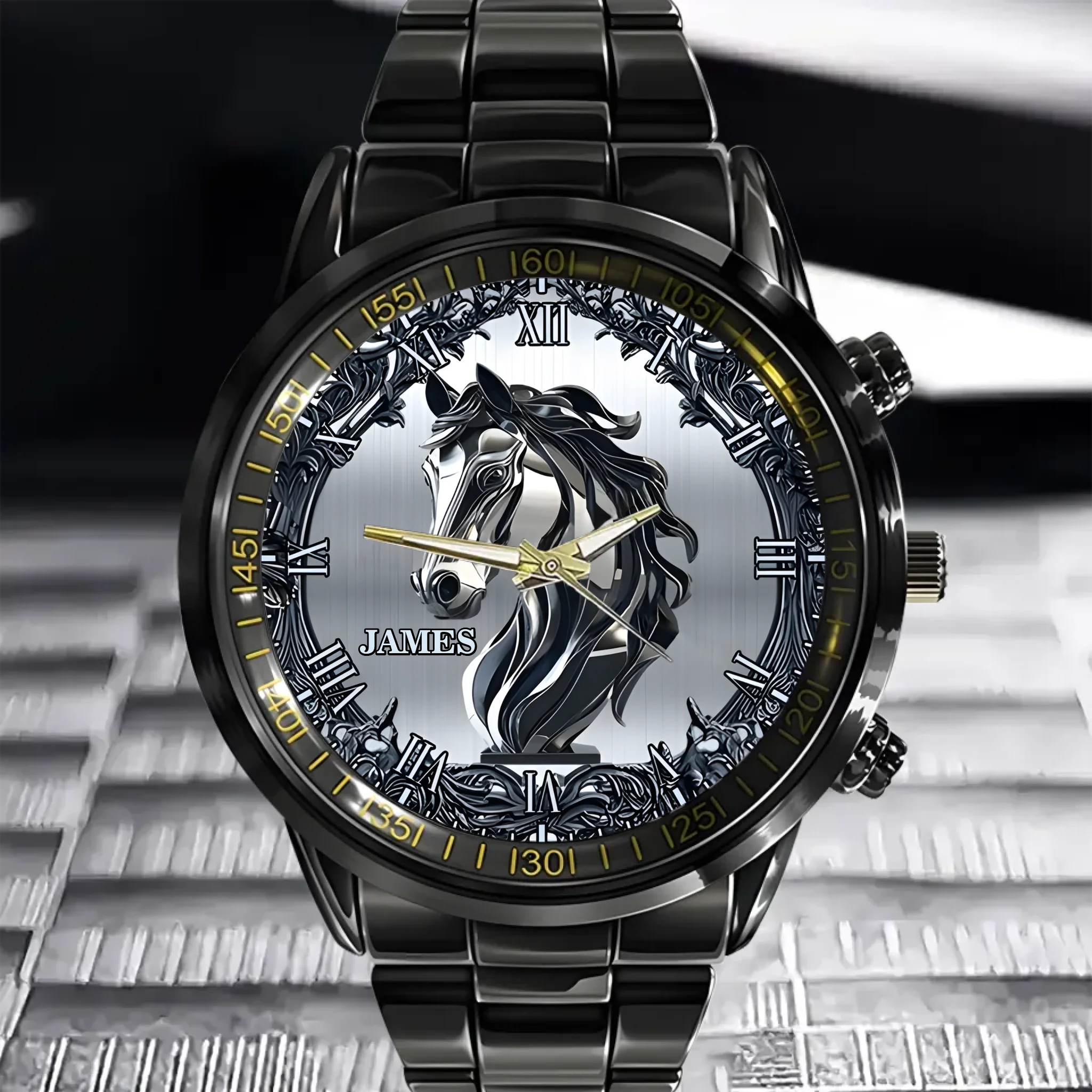 Love Horses Customized Watch - Personalized Name - Gift For Horse Lovers, Owners