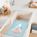 Custom Animal Letter Blanket – Personalized Name Alphabet Throw Blanket – Gift for Kids