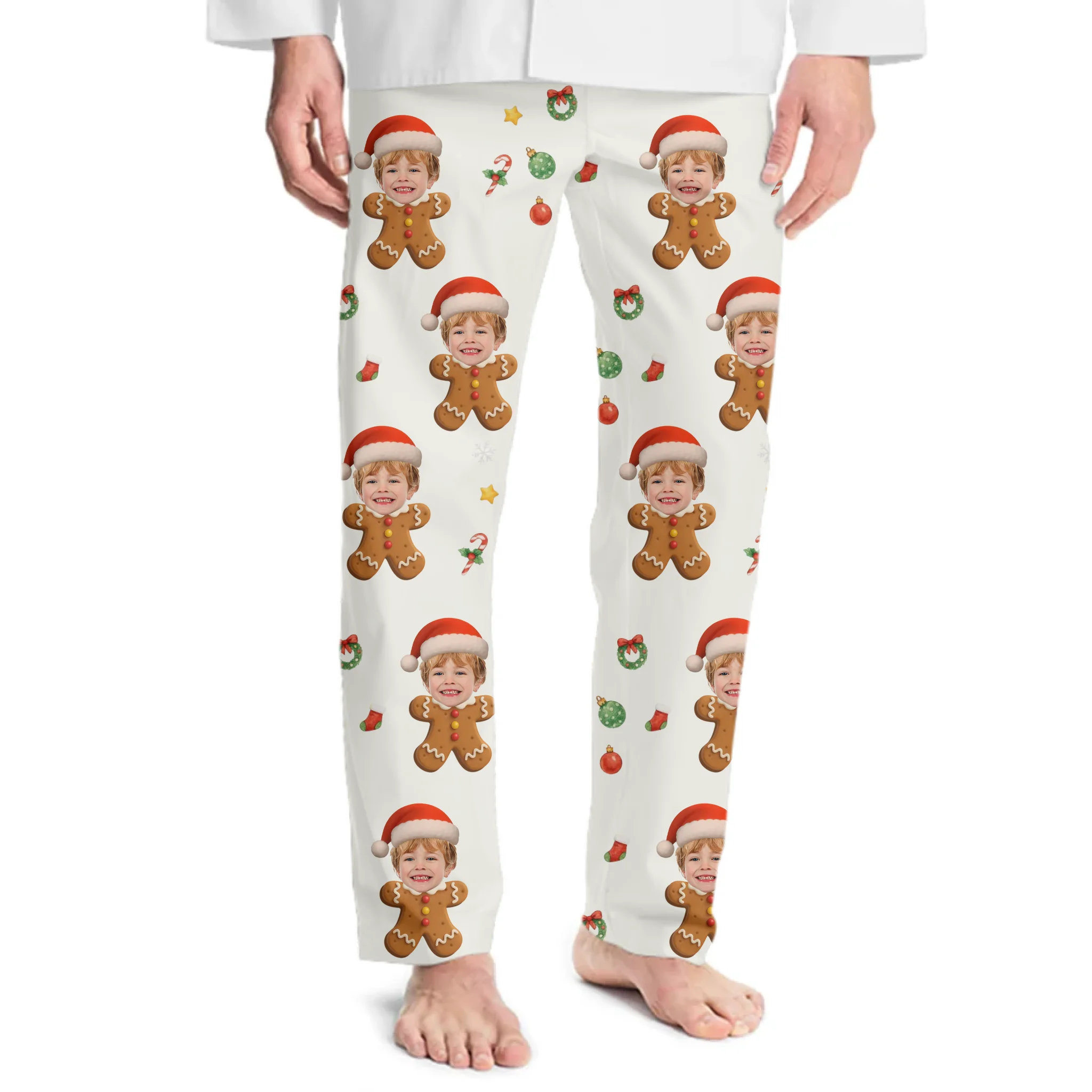 Customized Christmas Pajama Pants  - Personalized Christmas Figurine Costumes, Photos and Names - Home Essentials