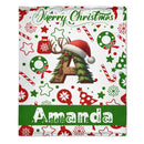 Christmas Customized Blanket - Personalized Initial and Name - Exquisite Christmas Gift