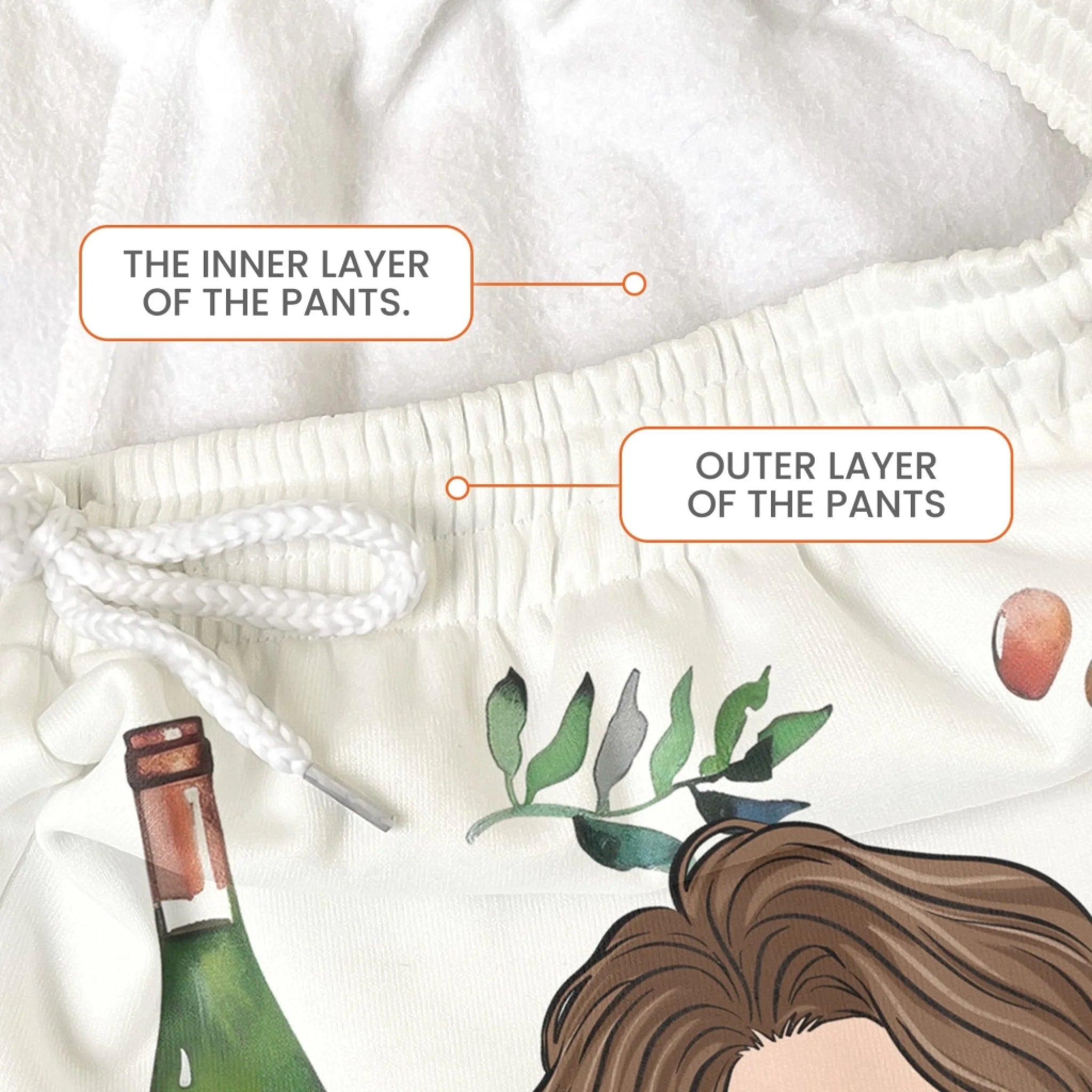 Corks Are For Quitters Customized Sweatpants - Personalized Characters and Names - Gifts for Sisters, Friends