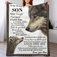 I Love You When Life Tries To Knock You Down Customized Blanket - Personalized Nickname - Gift For Son, Daughter