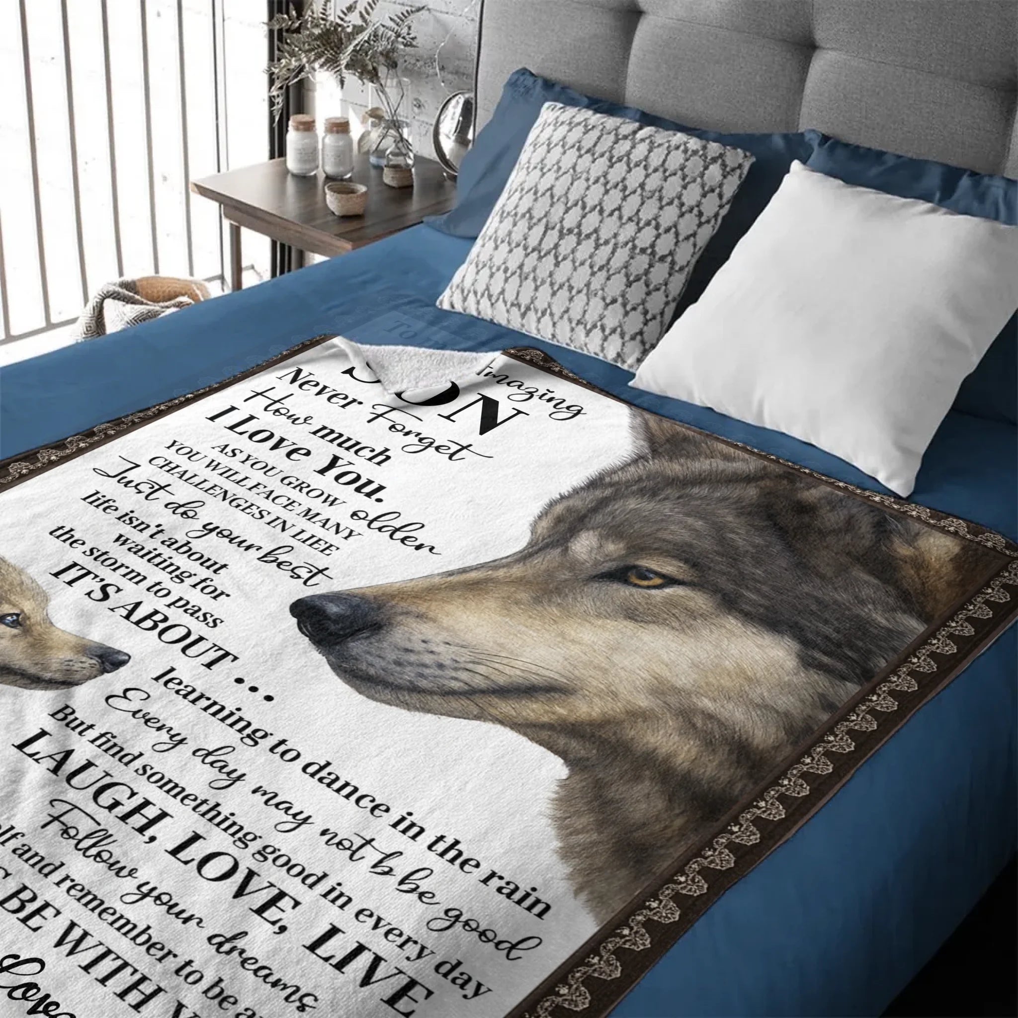 I Love You When Life Tries To Knock You Down Customized Blanket - Personalized Nickname - Gift For Son, Daughter