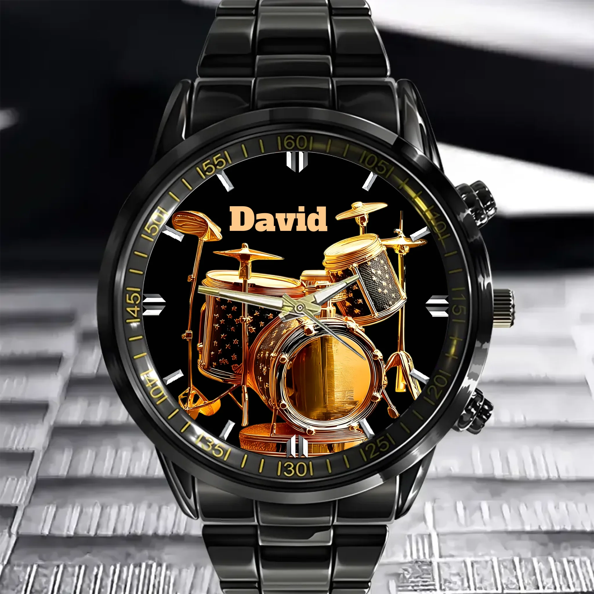 Customized Awsome Drumer Watch - Personalized Name - Gift For Drumers