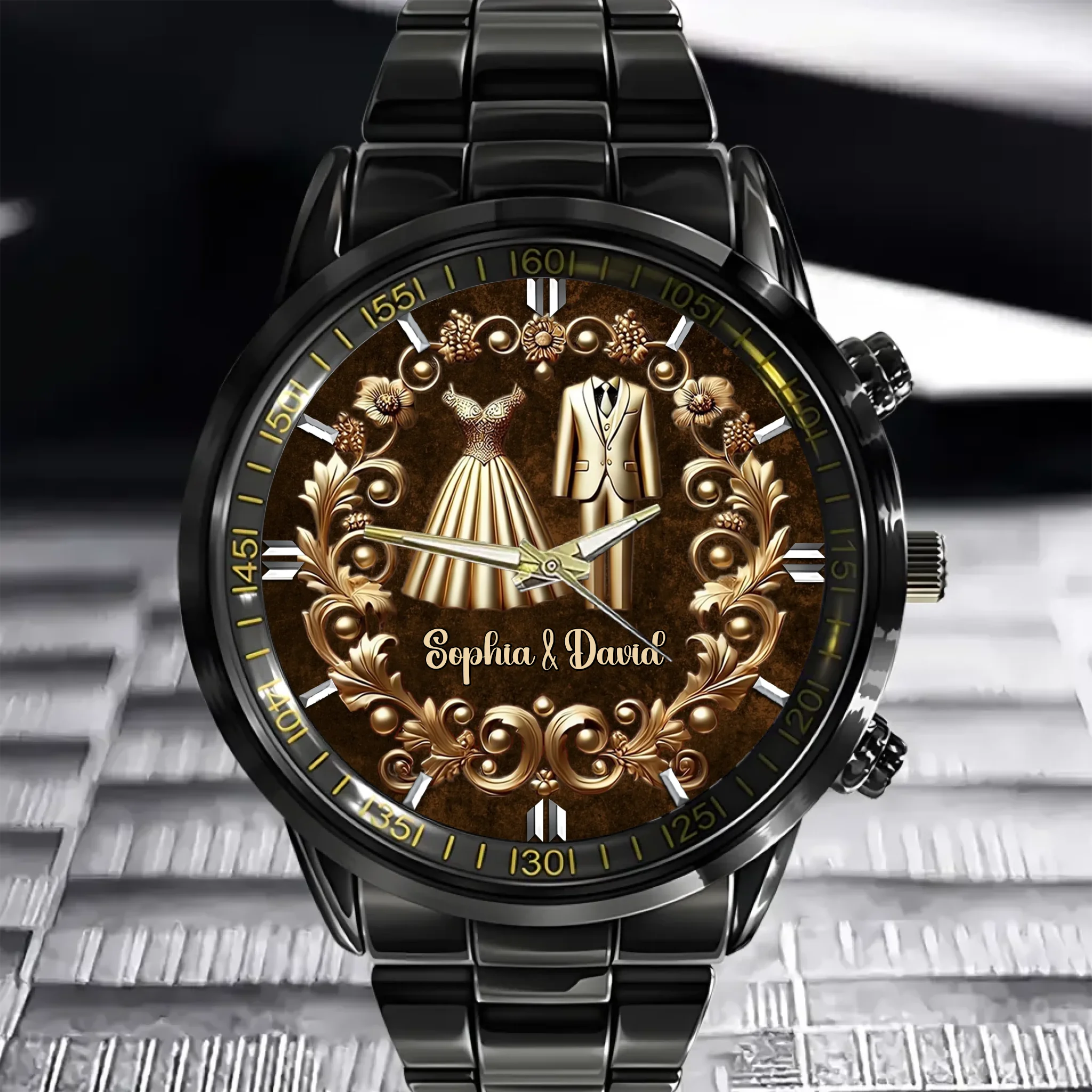 Customized Couple Watch - Personalized Name - Unique Gift For Couple