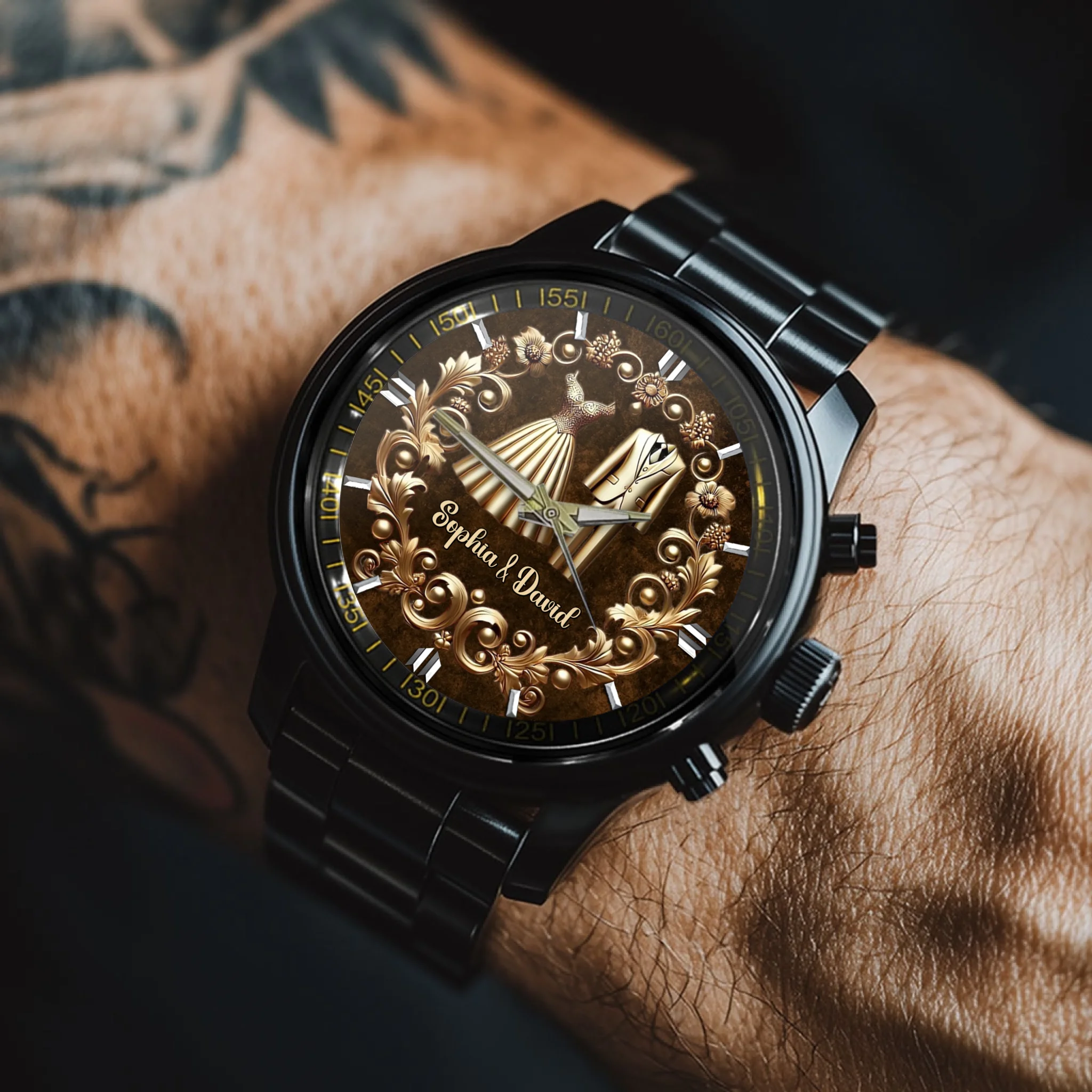 Customized Couple Watch - Personalized Name - Unique Gift For Couple